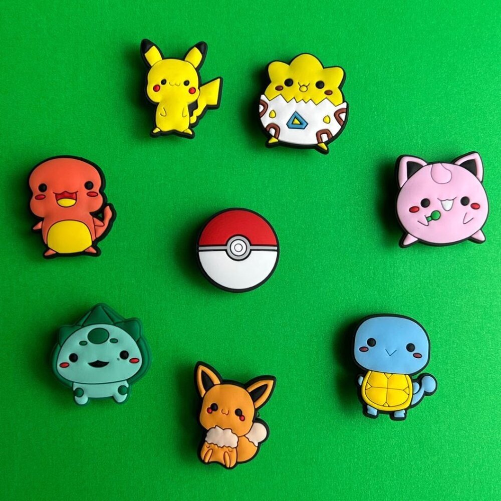 Pokemon Crocs Shoe Charms Set of 8 - jibbitz Charms